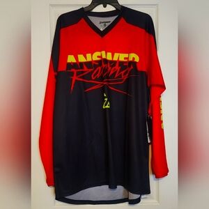 Men's Red and Black Racing Shirt